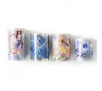 NOTIONSLAND 4 Rolls Aesthetic Washi Tape Set, PET & Washi Tapes, Multi-Pattern Decorative Washi Tape for Journaling, Bullet Journals, Planners,DIY Craft