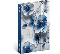 NOTIQUE 2026 Appointment Planner - Mini Pocket Planner approx. A6 with Magnetic Closure, Compact Weekly Planner 11x16cm, Hardcover Book Calendar with Monthly Overview (Porcelain Flower)