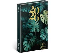 NOTIQUE 2026 Appointment Planner - Mini Pocket Planner approx. A6 with Magnetic Closure, Compact Weekly Planner 11x16cm, Hardcover Book Calendar with Monthly Overview (Monstera)