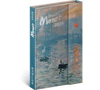 NOTIQUE 2026 Mini Pocket Planner Approx. A6 with Magnetic Closure, Compact Weekly Calendar 11 x 16 cm, Hardcover Book Calendar with Monthly Overview (Claude Monet)