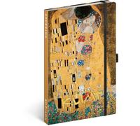 NOTIQUE Gustav Klimt Notebook Lined Elastic Band A5 Hardcover Notebook | The 172 pages provide ample space for a notebook, journal and notepad for women, adults and travel journal.