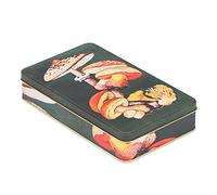NOTIQUE Metal Tin with Lid, Nostalgic Art Box, Biscuit Storage Jar for Small Items - Collection Herbarium (Mushrooms)