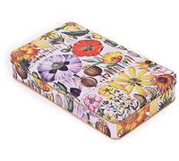 NOTIQUE Metal Tin with Lid, Nostalgic Art Box for Biscuits, Storage for Small Items - Herbarium Collection (Meadow Flowers)