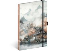 NOTIQUE Notebook Lined Hardcover Notebook A5 Diary Women - Japan | The notebook and journal for adults offers plenty of space as a notepad with elastic band for important meeting notes.