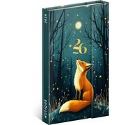 NOTIQUE Pocket Calendar 2026 Approx. A5 - Premium Weekly Planner with Magnetic Closure, 144 Pages Appointment Calendar, Hardcover Book Calendar with Monthly Overview, Diary (Fox)