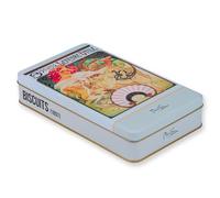 NOTIQUE Tin With Lid, Nostalgic Art Box, Biscuit Storage Jar for Small Items - Herbarium Collection (Alfons Mucha - Ivy)