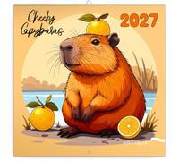 NOTIQUE Wall Calendar 2027 12 x 12 in Capybara Calendar - Capybaras | Capybara Picture Calendar & 16 Month Hanging Calendar Sep 2026 - Dec 2027 - 12 x 12 in.