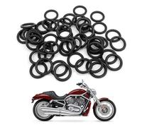 NOTISH 50Pcs Rubber Transmission Drain Plug O-Ring, Compatible with Harley Davidson - Black, 15 mm Outside Diameter, 10 mm Inside Diameter, 50 Pack