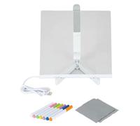 Notitis Acrylic Table Led Paint Board with Lighted Stand, Acrylic Planning Board | FOR WRITTEN RUN WITH 7 Markers, Daily Planner Terminal for