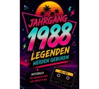 Notizbuch Jahrgang 1988 - Legenden werden geboren: 1986 er Design A5 100 Seiten als Journal, Tagebuch, Notizheft mit Checklisten / To-Do Seiten