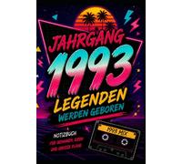 Notizbuch Jahrgang 1993 - Legenden werden geboren: Retro Design A5 100 Seiten als Journal, Tagebuch, Notizheft mit Checklisten / To-Do Seiten