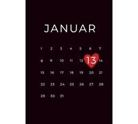 Notizbuch mit besonderem Datum - 13. Januar: Minimalistisches Geschenk für einen besonderen Tag