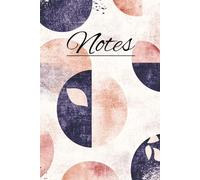 Notizbuch mit kreisrunden Motiven: Stilvoll für Gedanken, Ideen und kreative Momente | 120 linierte Seiten | 6 x 9 inches (15.24 x 22.86 cm) | Softcover | Stil: warme Retrofarben kreisrunden Formen