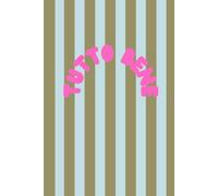 Notizbuch Streifen Stripes Tutto Bene: Dotted Journal - gepunktet - 6x9 A5 120 Seiten - Sommer - hellblau grün - Dopamin