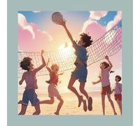 Notizbuch Volleyball: Manga, Anime Style, groß, 100 Seiten, liniert, Journal, Tagebuch, Schreibheft