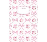 Notizheft: Liniert - 60 Seiten - 6x9 Format - für Schule, Büro & Alltag - Süßes Bookish-Girly Design - Notizbuch zum Schreiben und Planen