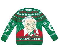 notjust Attenbrrr: David Attenborough Knitted Christmas Jumper S