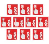 notlok Safety Work - 10x Fire Call Point Sign [ 15 x 15 cm] | Self Adhesive Photoluminescent PVC | Fire Signs, Fire Signage, Fire Alarm Sign, Alarm Sticker, Fire Alarm Call Point Sign