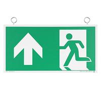notlok Safety Work - Fire Exit Sign [ 15 x 30 cm ] | Photoluminescent PVC plate with mounting set for hanging | Fire Action Notice Sign, Fire Signs, Safety Signs, Fire Action Sign, Fire Safety