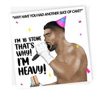 NotNiceThings Anthony Joshua Funny Birthday Card, Funny Cards for Him, Boxing Birthday Card, For Dad, Son, Husband, Usyk, Fury, AJ, Sports