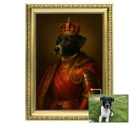 NotNiceThings Custom Pet Portrait - Personalised Royal Dog or Cat Painting Print, Cool Father’s Day Gift, Unique Gift for Him, Her, Pet owner Gift, Multiple Styles, Dog Dad