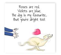 NotNiceThings Dog Is My Favourite Funny Anniversary Card for Him or Her