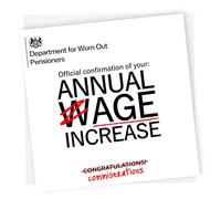 NotNiceThings Funny Age Increase Birthday Card with Brutal Getting Older Joke, Blank Inside, Rude Milestone Card for 40th to 80th Birthdays Men or Women