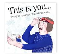 NotNiceThings Funny Christmas Cards for Her, Bad Eyesight Card, Rude Christmas Card for Mum, Funny Cards, Cheeky card Wife, Joke Card Mum, Funny Gift