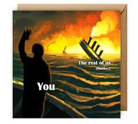 NotNiceThings Funny Leaving Card, Sinking Ship Design for Work Colleagues