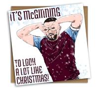 NotNiceThings John McGinn Christmas Card for Son, Aston Villa Gift, AVFC Christmas Card, Aston Villa Card for Dad, Unai Emery, Ollie Watkins, Jhon Duran