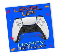 NotNiceThings Level Up Gaming Birthday Card, Computer Games Birthday Cards, Teenager Birthday Card, Teen Card For Him, for Brother, For Son, Controller
