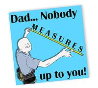 NotNiceThings Nobody Measures Funny Fathers Day Card, Pun, DIY Tools From Son & Daughter, step Dad
