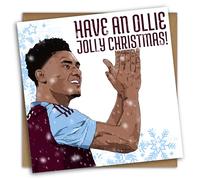 NotNiceThings Ollie Watkins Christmas Card for Son, Aston Villa Gift, AVFC Christmas Card, Aston Villa Card for Dad, Unai Emery, John McGinn, Jhon Duran