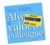 NotNiceThings Reduced Sticker Funny Leaving Card for Work Colleagues