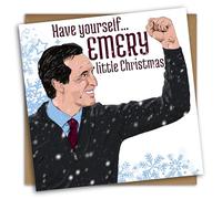 NotNiceThings Unai Emery Christmas Card for Son, Aston Villa Gift, AVFC Christmas Card, Aston Villa Card for Dad, John McGinn, Ollie Watkins, Jhon Duran