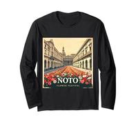 NOTO Flower Festival - Vintage Poster Art - Sicily, Italy Long Sleeve T-Shirt