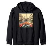 Noto Flower Festival - Vintage Poster Art - Sicily, Italy Zip Hoodie