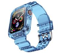 NotoCity Apple Strap Compatible with Apple Watch Series 10 with Bumper Case, Crystal Clear Silicone Sports iWatch 10 Strap for 46mm