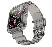 NotoCity Apple Strap Compatible with Apple Watch Series 10 with Bumper Case, Crystal Clear Silicone Sports iWatch 10 Strap for 42mm