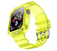 NotoCity Apple Strap Compatible with Apple Watch Series 10 with Bumper Case, Crystal Clear Silicone Sports iWatch 10 Strap for 42mm