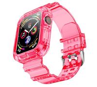 NotoCity Apple Strap Compatible with Apple Watch Series 10 with Bumper Case, Crystal Clear Silicone Sports iWatch 10 Strap for 42mm