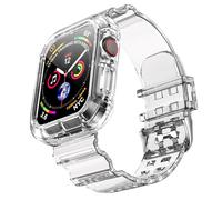 NotoCity Apple Strap Compatible with Apple Watch Series 10 with Bumper Case, Crystal Clear Silicone Sports iWatch 10 Strap for 42mm