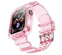 NotoCity Apple Strap Compatible with Apple Watch Series 10 with Bumper Case, Crystal Clear Silicone Sports iWatch 10 Strap for 42mm