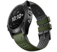 NotoCity Band Compatible with Garmin Fenix 5/Fenix 6 Pro/Fenix 5 Plus/Fenix 6/Forerunner 945/Forerunner 935/Approach S60/Quatix 5 22mm Silicone Strap, Army Green-Black, 230 millimètres, Military