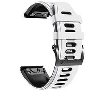 NotoCity for Fenix 5/6/7/5 Plus/6 Pro/7 Pro Strap, 22mm Watch Strap for Garmin Epix (Gen 2), Approach S62, Quickfit Strap for Garmin Forerunner 935/945/955/965, Instinct/2, Quatix 5/6/7(White-Black)
