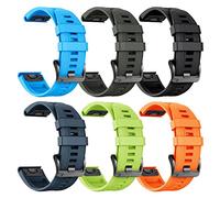NotoCity for Garmin fenix 7/6/5/7 Pro/6 Pro/5 Plus/8 47mm Strap,22mm Silicone Watch Strap for Garmin Forerunner 945/955/965/970/E 45mm/Approach S60/S62/S70 47mm(6pcs)