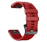 NotoCity for Garmin fenix 7/6/5/7 Pro/6 Pro/5 Plus/8 47mm Strap,22mm Silicone Watch Strap for Garmin Forerunner 945/955/965/970/Instinct2/Instinct 3/E 45mm/Approach S60/S62/S70 47mm(red)