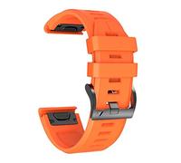 NotoCity for Garmin Fenix fenix 5x/6x pro/6x/5x Plus strap, 26mm Watch Strap for Garmin Fenix 7x/7x Pro/8 51mm, Fenix 3/3 HR Silicone Quickfit Strap(Orange)