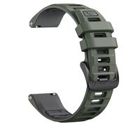 NotoCity for Garmin Forerunner 255/265 Strap, 22mm for Garmin Venu 3/2, Vivoactive 4 Quick Release Strap, Silicone Replacement Band for Huawei Watch GT5/GT4/GT3/GT2 46MM(Army Green/Graphite Gray)