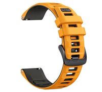 NotoCity for Garmin Forerunner 255/265 Strap, 22mm for Garmin Venu 3/2, Vivoactive 4 Quick Release Strap, Silicone Replacement Band for Huawei Watch GT5/GT4/GT3/GT2 46MM(Citrus/Graphite Gray)